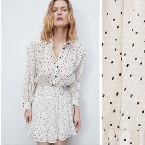 NWT ZARA POLKADOT MINI DRESS SZ SMALL